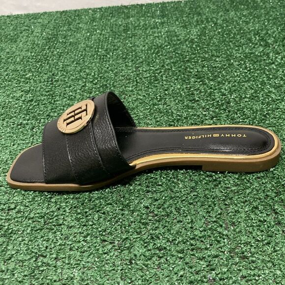 New Tommy Hilfiger Black Paliana sandals women’s size 6.5 (OKPM-07-072) - Picture 11 of 12